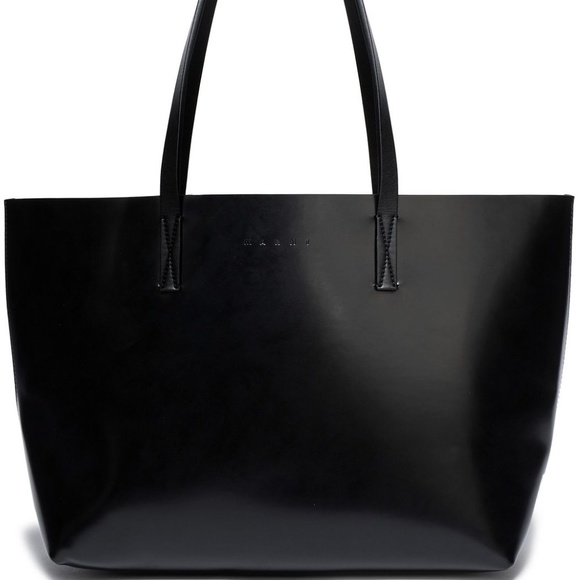 Marni Handbags - Marni Faux Leather Black Tote